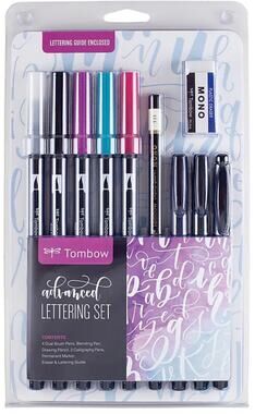 Tombow Advanced Lettering Set 56191 Dual Brush Fudenosuke MONO New